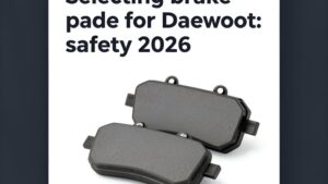Схематичное изображение тормозных колодок для автобусов Daewoo для обеспечения безопасности дорожного движения в 2026 году